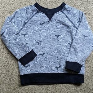 Gymboree whale print crew neck sweatshirt